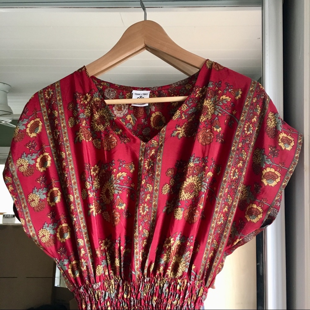 NEW Vision of Tibet 100% silk floral dress
